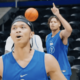 Pitt basketball shared video of sophomore guard Jaland Lowe setting up transfer forward Cam Corhen with a nice behind-the-back dish.